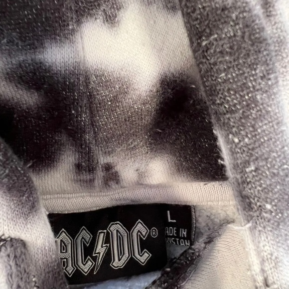 AC/DC Graphic Sweatshirt Men’s Large Tie Dye Hoodie - Picture 4 of 7
